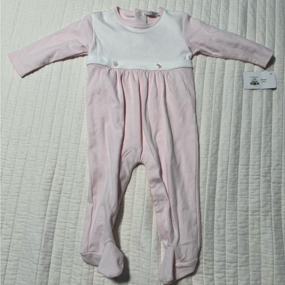 Baby Loren NWT Pink and White Kids Footie